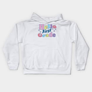 Hello first grade Kids Hoodie